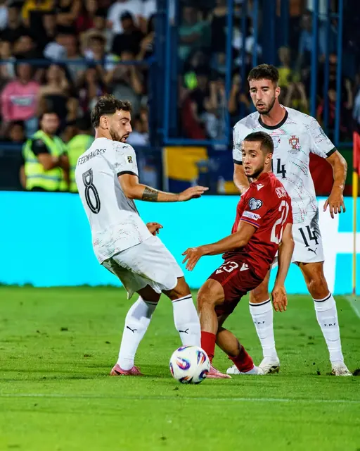 Match action, Armenia versus Portugal international fixture
